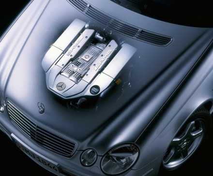 2003 Mercedes-AMG E55 5.4L Supercharged M113K V8 Hood Ghost View