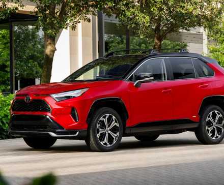 Toyota RAV4 PHEV front end and side view