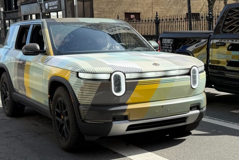 Rivian R2 spotted on the streets of Boston