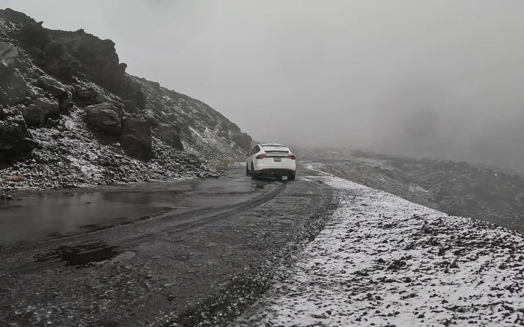 A Tesla Model X on an extreme road trip across two continents just ran into a situation no one wants to deal with.
