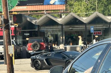 Spotted this [Lamborghini Aventador SV Roadster]