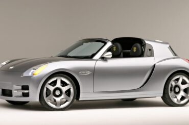 2004 Dodge slingshot concept, this was a 2 door convertible targeted to younger audiences and had a rear-mounted 3 cylinder linked to a 5-speed manual pushing out 100 horsepower