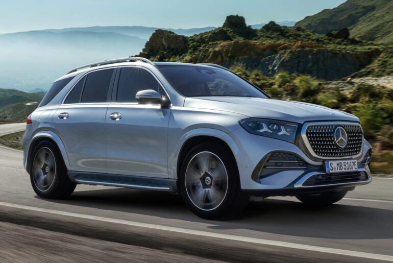 The updated Mercedes GLE features many, many stars