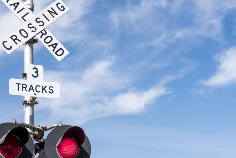 Shocking Tesla near miss: almost hits train