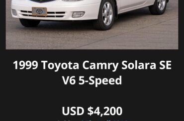 The Camry of Manual V6 Sport Coupes