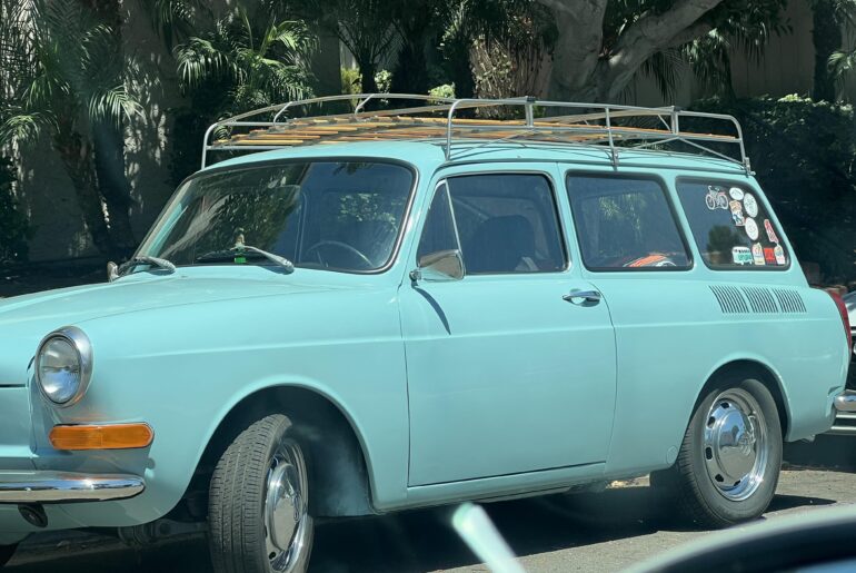 One of my neighbors has this classic square back. It’s a rare model with an original real (not the semi) automatic transmission.