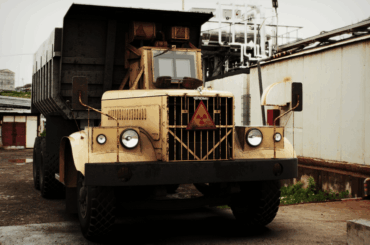 1986 KRaZ-256B1 and MAZ-504V: Custom lead-armored trucks built for the Chernobyl cleanup.