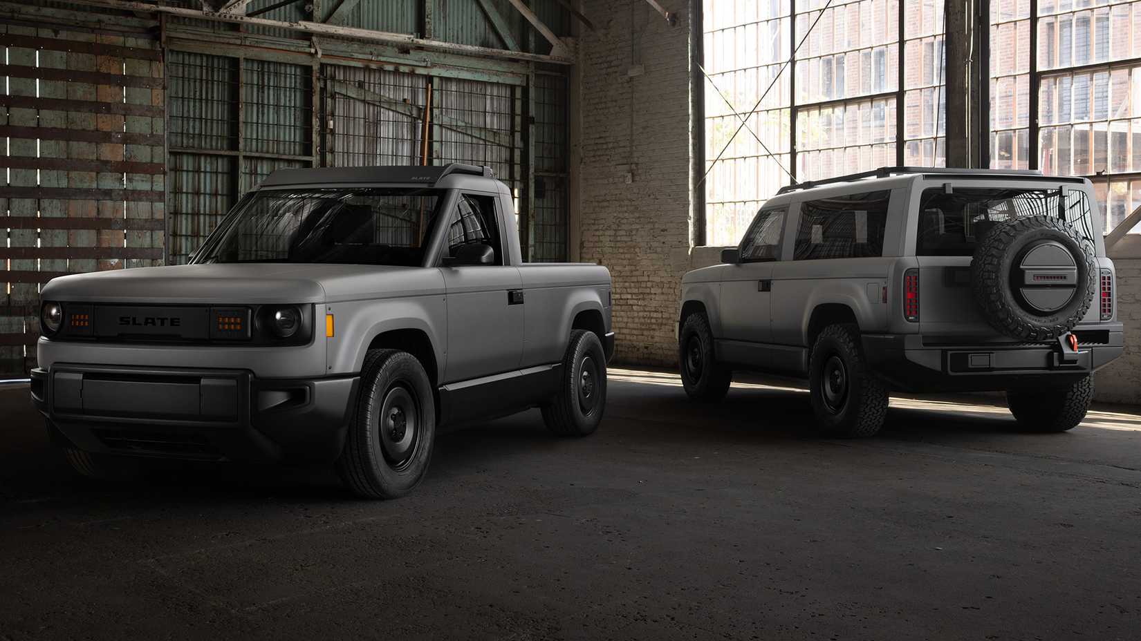 Slate truck in pickuip and SUV configurations