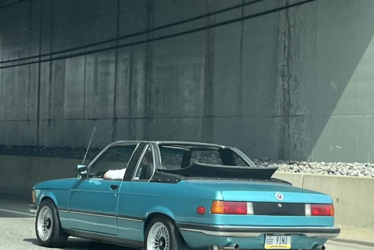 Saw this rad [E21 BMW Baur TopCabriolet] with the top back