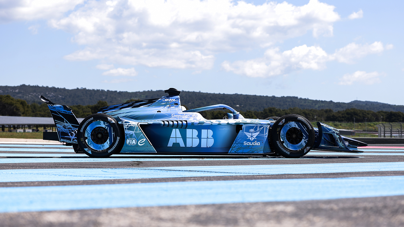 Formula E’s GEN4 car on a race track