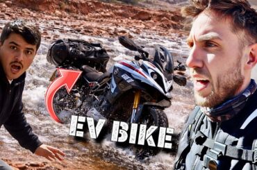 Ever Wonder What An EV Motorcycle Water Crossing Would Be Like? Here You Go