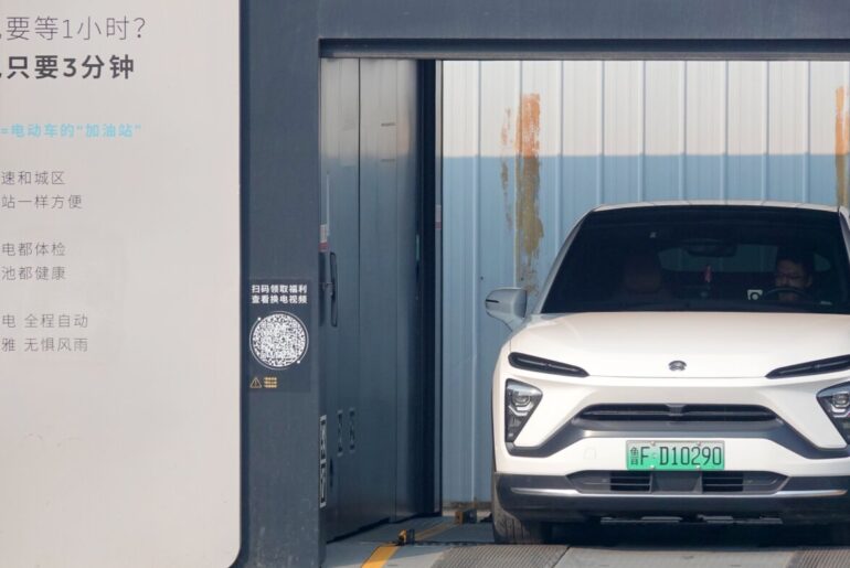A Chinese company's novel solution to long EV charge times : NPR