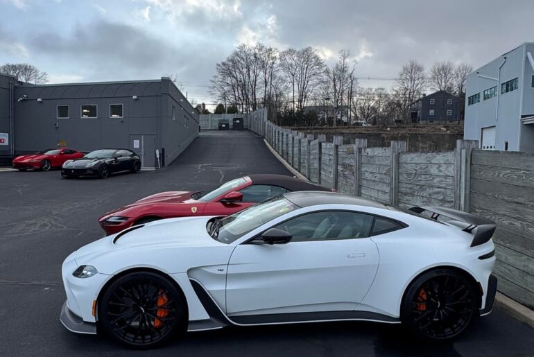 [Aston Martin V12 Vantage] in Matte white. Perfect. (video in comments)