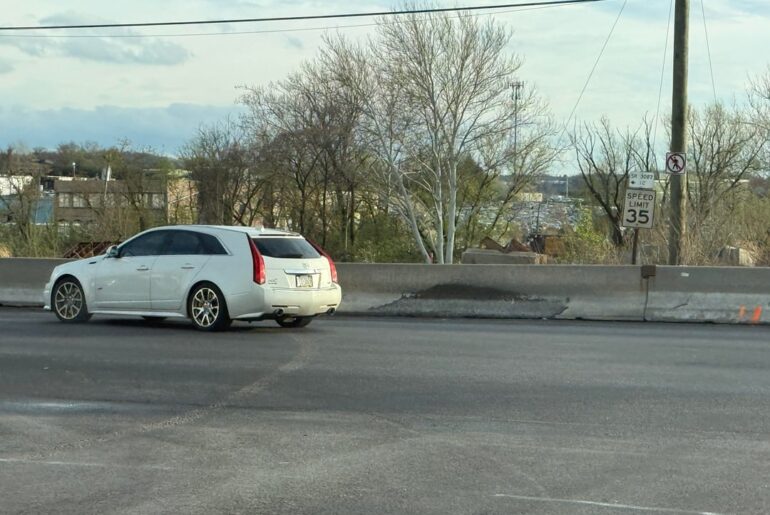 Saw a [Cadillac CTS V wagon] driving around.