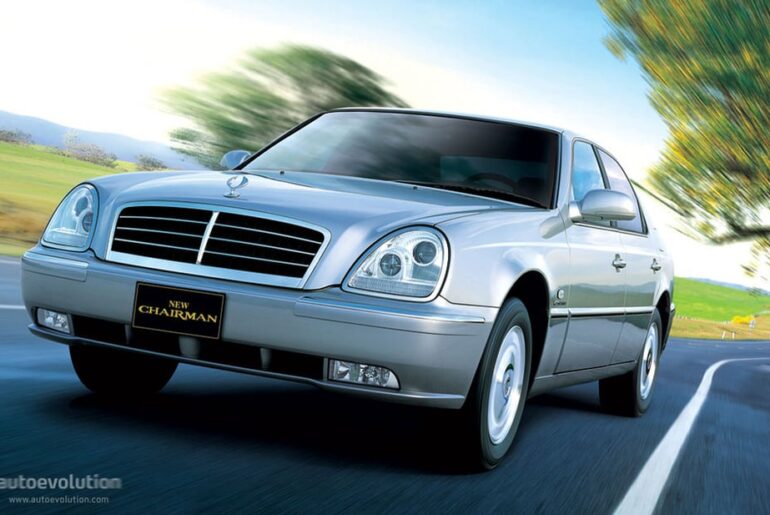 The 2004 SsangYong Chairman is a full-sized luxury sedan from South Korea, often described as a more affordable alternative to the Mercedes-Benz S-Class of its era.