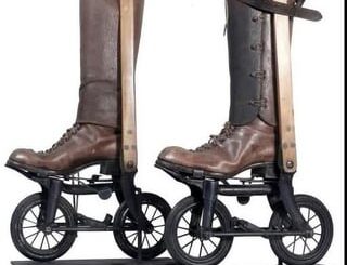 Rare Victorian Era Ritter road-skates or foot bicycles.