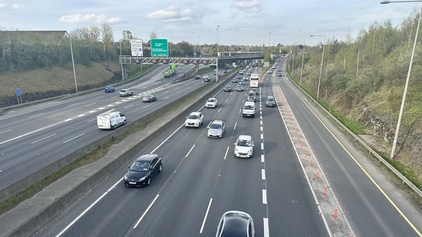 Traffic along the M50 in Dublin