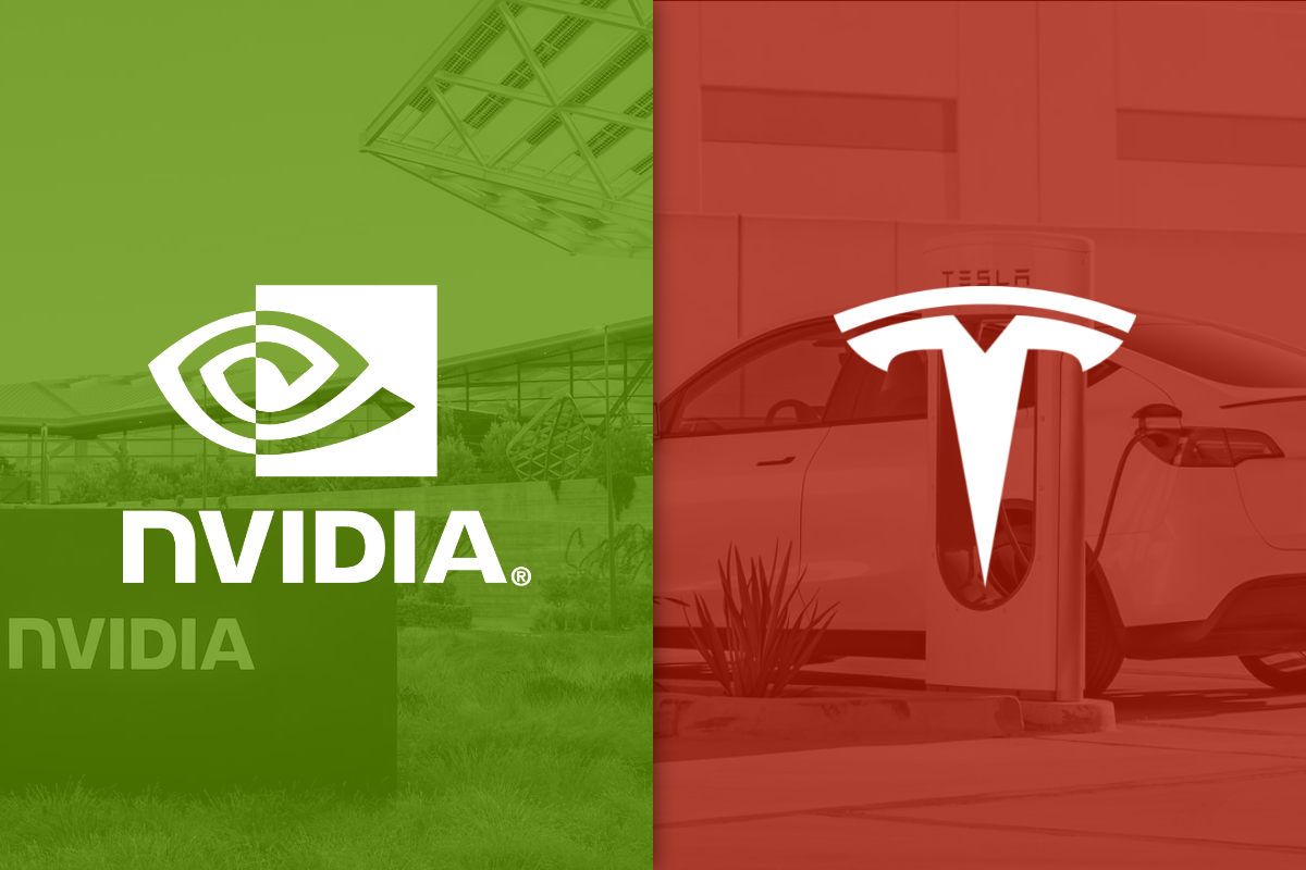 Nvidia and Tesla logos.