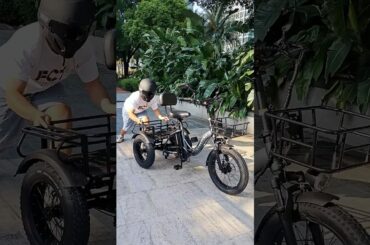3-wheel stability +long range=game changer. #cybervelo #ebike #tricycle #foryou #c16 # #3wheels #mtb