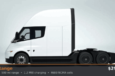 Tesla Semi battery sizes confirmed: 822 kWh and 548 kWh officially revealed