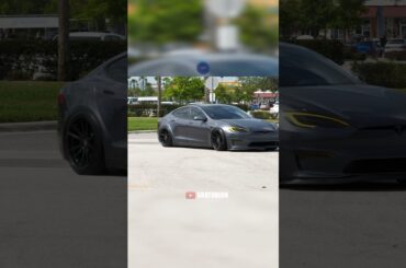 You can make electric cars fun #carsandcoffee #tesla #plaid #models #fyp
