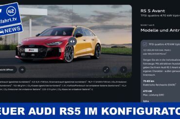 2026 Audi RS5 Avant Plug-in-Hybrid im Konfigurator Check | AusfahrtTV News