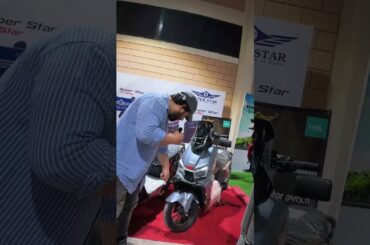 EV scooter lineup at the Super Star stall | PakWheels Karachi Car Mela 2026!