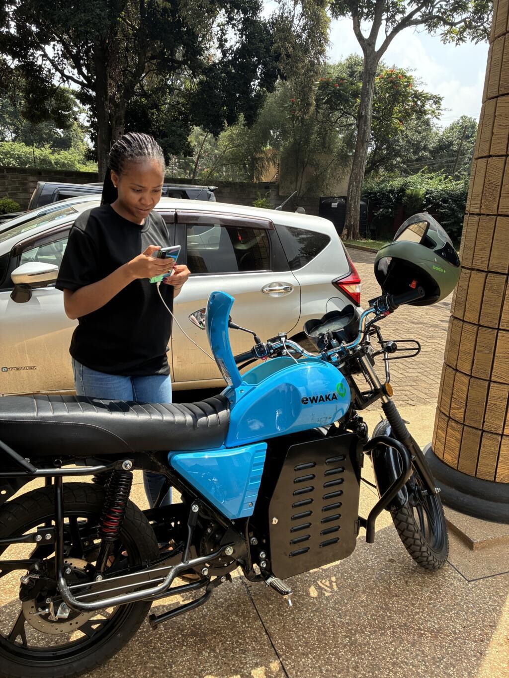 One of eWaka's latest electric motorbike models, in Nairobi, Kenya, 7 May, 2026.