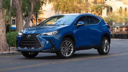 2025 Lexus NX Hybrid Blue Front Angle