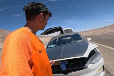 YouTuber's Tesla Hit 0% Charge And Not Even His Mounted Solar Panel Could Save Him