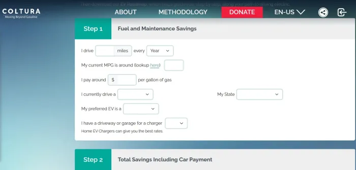 A screenshot of Coltura website