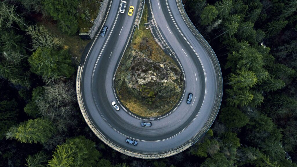 A german road representing the new car market
