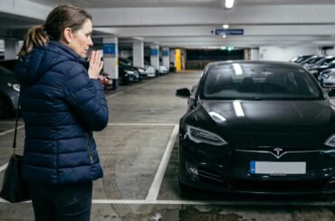 Woman gets the chills after parking next to a Tesla and spotting something 'very creepy'