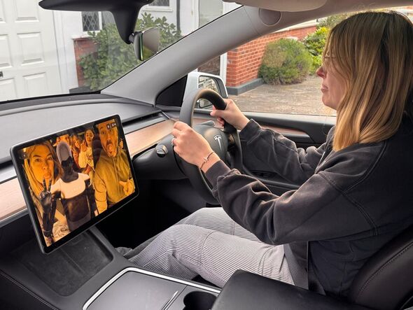 Natalie Kilbey in her car