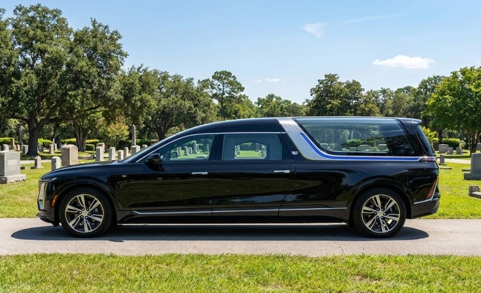 cadillac lyriq hearse rear big window