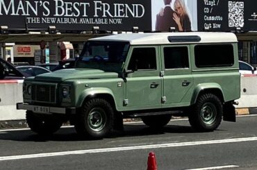 Bunch of [Land Rover Defender 110 Heritage Edition], no idea if they’re genuine as only 400 station wagons were made