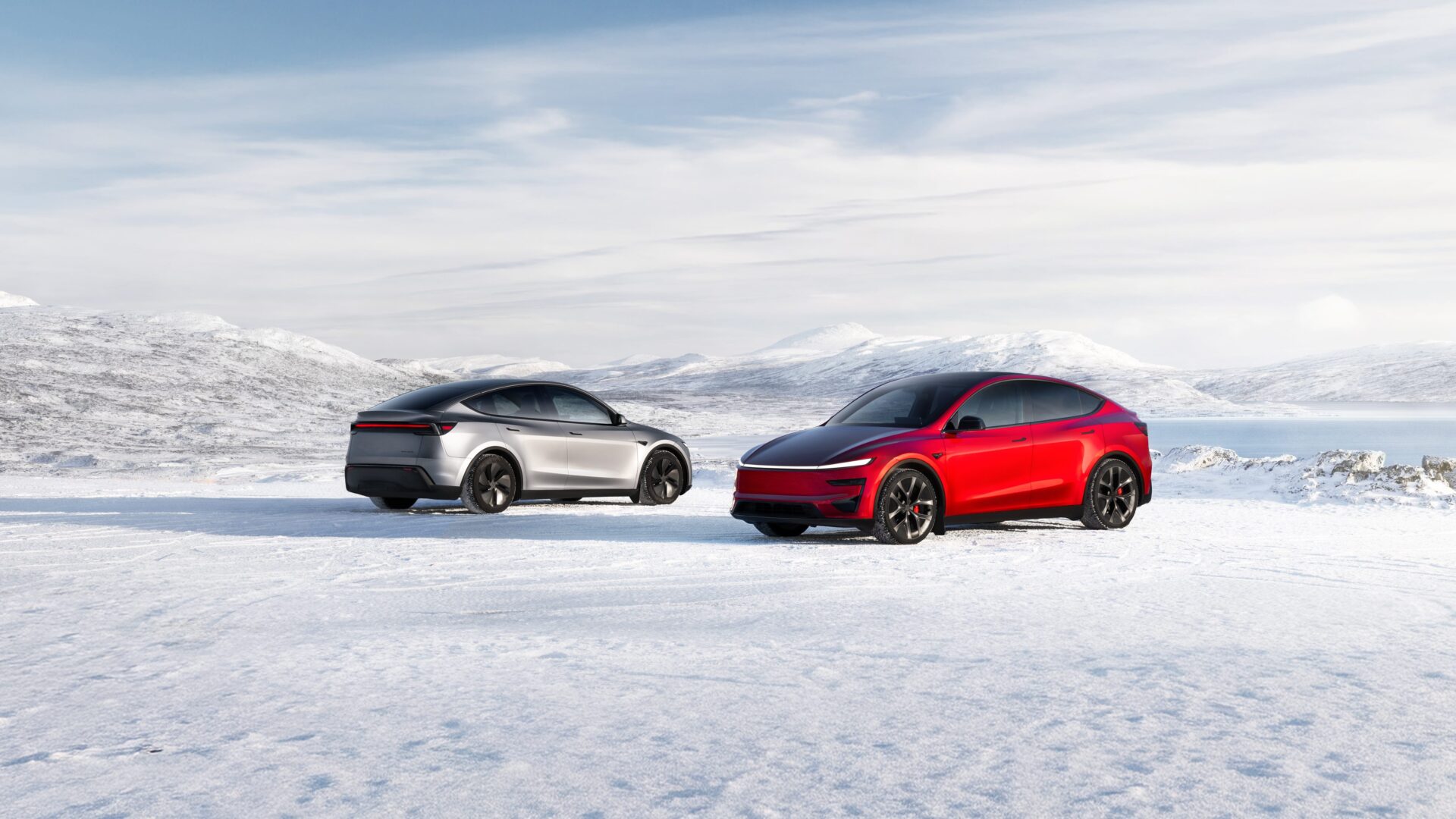 tesla-model-3-y-hero-arctic-february-2026 | TeslaNorth.com Tesla Model 3 and Model Y in arctic conditions