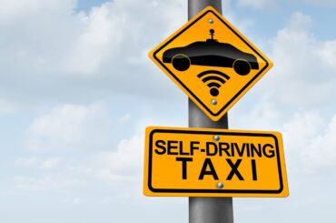 Rendering of an autonomous taxi sign