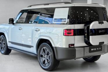 All-New BYD Ti7 Plug-in Hybrid ( 2026 ) - Luxury Offroad SUV | Silver Color