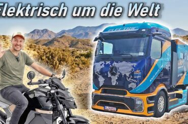 Mein E-LKW WELTREKORD Setup: eActros 600 Overlander & E-Motorrad