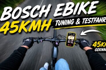 Bosch EBIKE 45kmh TUNING & TESTFAHRT - per Handy in 1 Minute!