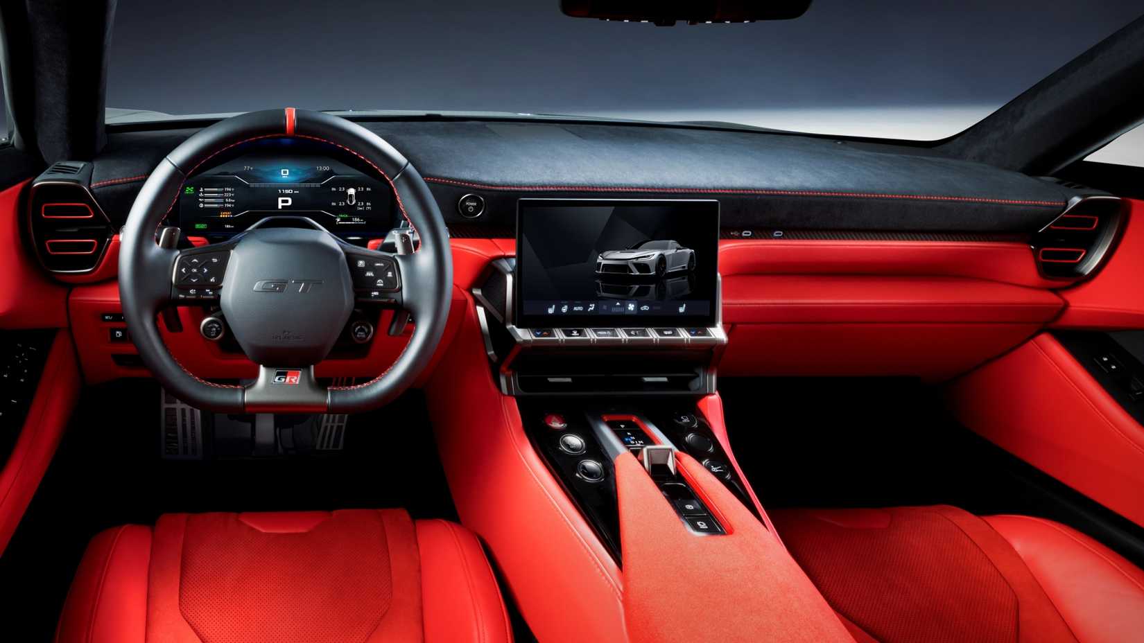 Toyota GR GT interior shot showing front cabin and dash