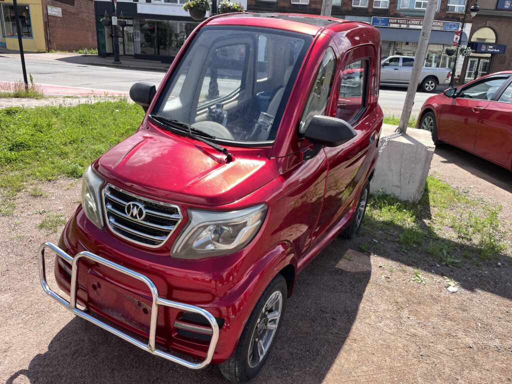 This car/motorcycle/thing spotted in Amherst, Nova Scotia, Canada