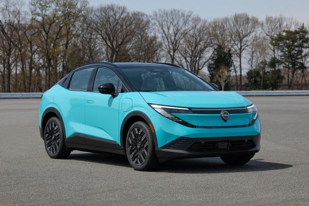 This photo provided by Nissan shows the 2026 Leaf. 