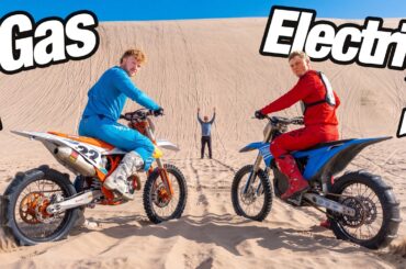 Gas vs Electric Dirt Bikes on America's STEEPEST Sand Dunes
