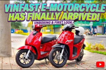 My VinFast E-Motorcycle has finally arrived! Initial impression, test drive and walk around!
