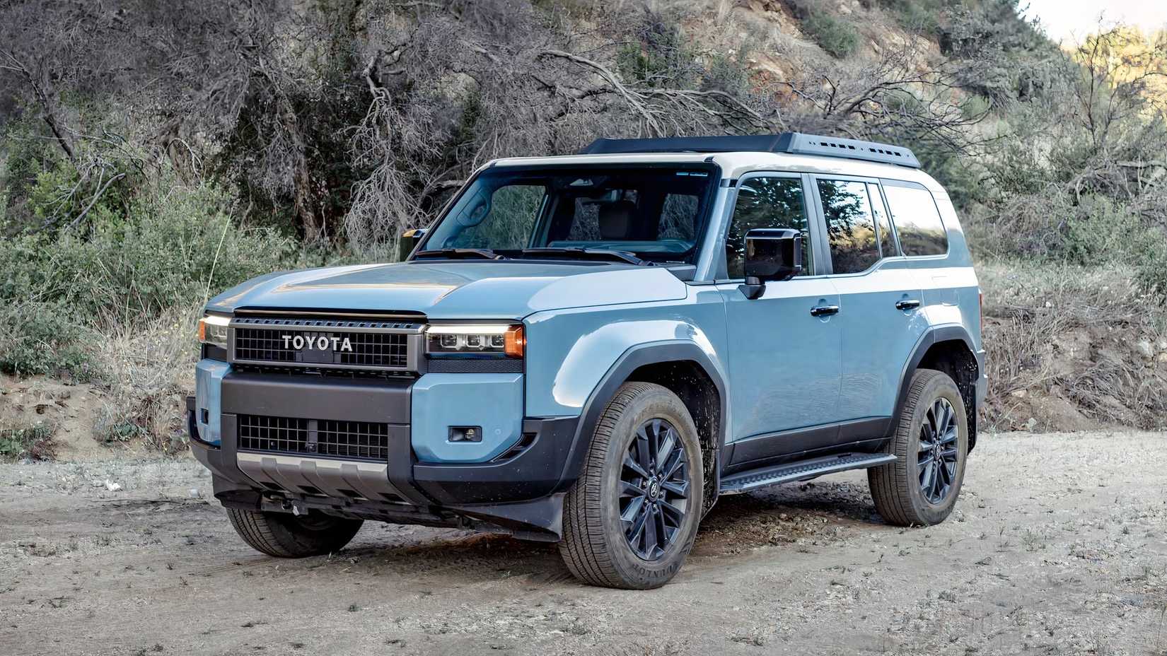 2026 Toyota Land Cruiser in blue front 3/4 parked