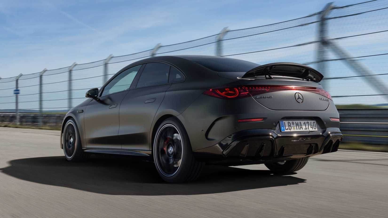 2026 Mercedes-AMG CLA 45 rear 3/4 shot driving