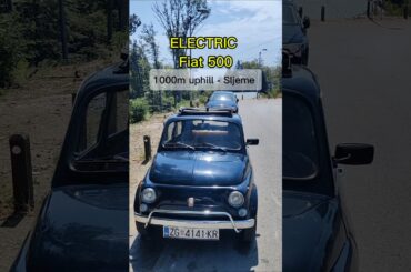 ELECTRIC Fiat 500 classic 1969yr. going uphill 1 km Using a 30 kW PMSM motor and LFP battery pack