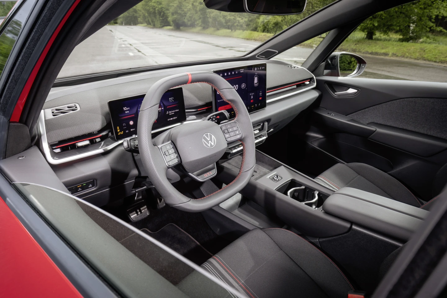 Press that GTI button under the steering wheel boss and you’re into hyperdrive, or GTI mode as VW are calling it...